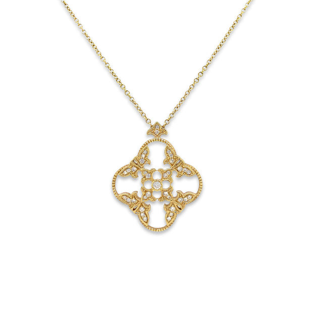 Estate Yellow Gold and Diamond Necklace