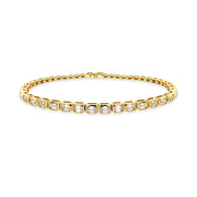 18K Yellow Gold Diamond Bezel Set Bracelet