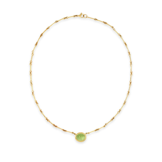 14K Yellow Gold and Peridot Necklace