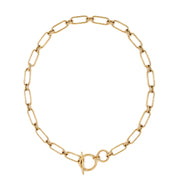 14K Yellow Gold Link Necklace with Enhancer