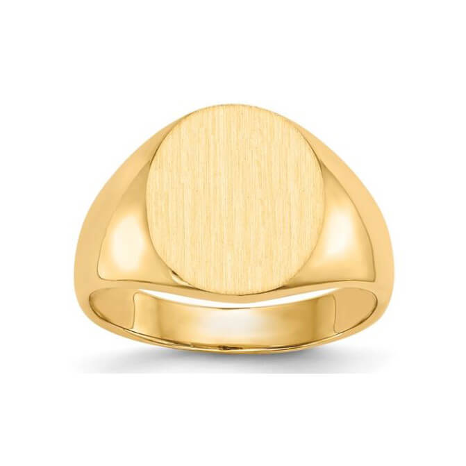 Oval Closed Back Gold Signet Ring – Laura Pearce Ltd.