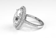 Platinum Oval Diamond Halo Ring