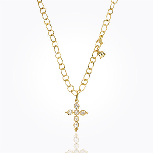 Temple St. Clair 18k Yellow Gold Classic Diamond Cross Enhancer