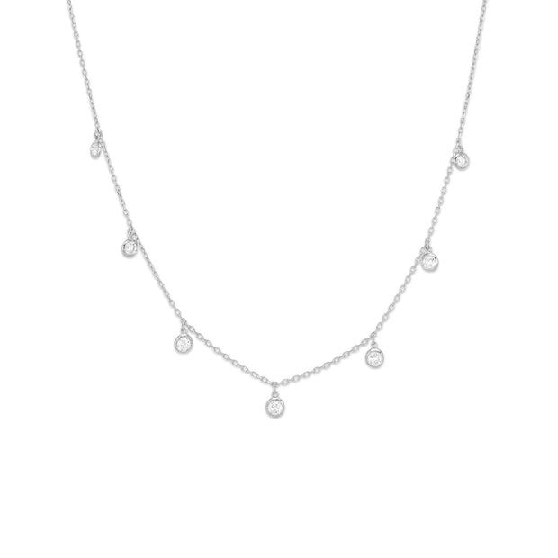 14k Diamond Drop Necklace