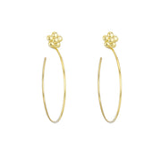 LPL Signature Collection 18k Yellow Gold Flower All Gold Earring
