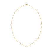 LPL Signature Collection 18k Yellow Gold 7 Station Diamond By The Yard Necklace