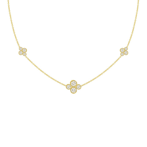 LPL Signature Collection 18k Yellow Gold Large Anderson 5 Station Necklace
