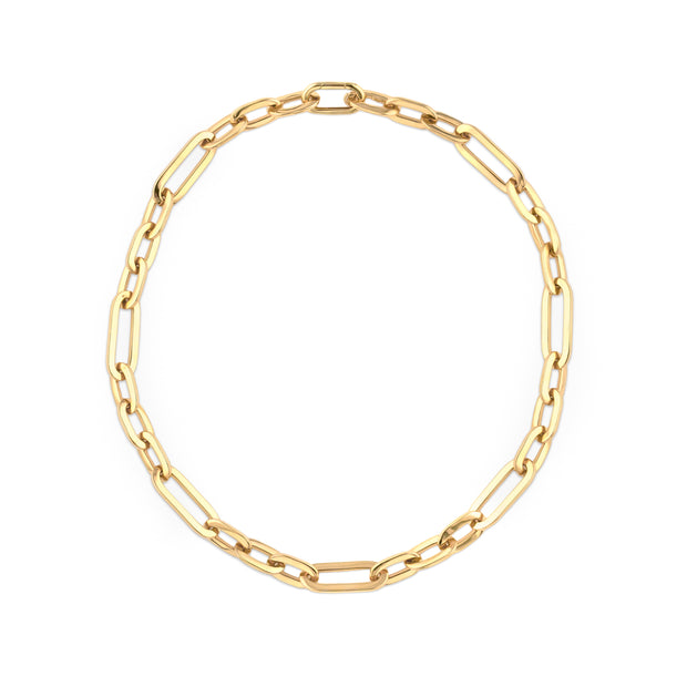 18K Yellow Gold Open Link Necklace