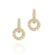 Gumuchian Moon Phase 18k Gold and Diamond Drop Convertible Earrings