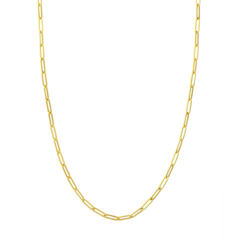 14K Yellow Gold 3.8mm Paperclip Chain