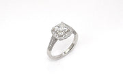 Platinum Art Deco Princess Cut Diamond Ring