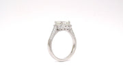 Platinum Art Deco Princess Cut Diamond Ring