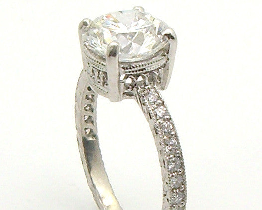 Platinum Round Diamond Ring