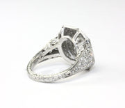 Platinum Round Diamond Ring with Halo