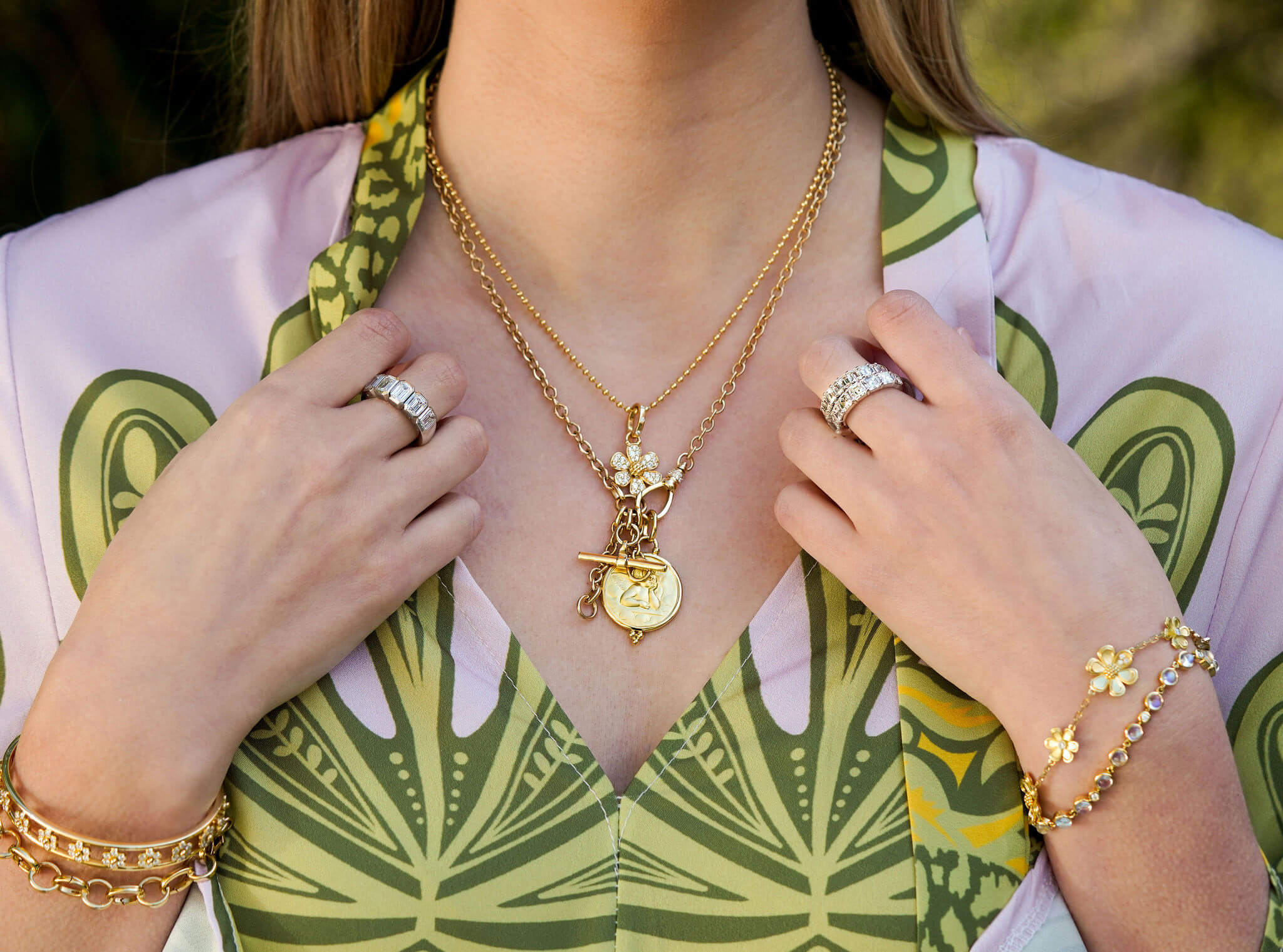 woman wearing fine jewelry