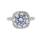 18K White Gold Halo Semi Mount