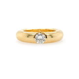 Estate Cartier 18K Yellow Gold Diamond Donut Ring