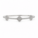 diamonds bracelet with clover shapes on white background 