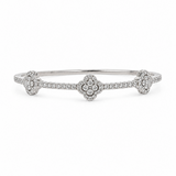 diamonds bracelet with clover shapes on white background 