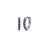 Gabriel & Co. 14K white gold Sapphire Huggie Earrings 