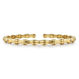 Gabriel & Co. 14K Yellow Gold Bar Station Bangle