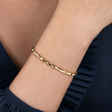 Gabriel & Co. 14K Yellow Gold Bar Station Bangle