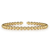 14k Yellow Gold Beaded Bangle