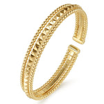 14K Yellow Gold Bujukan Pyramid Bangle designed by Gabriel & Co.