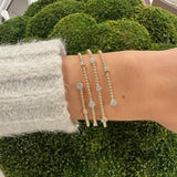 Close-up of a wrist wearing Gabriell & Co Bujukan Wrap bracelet