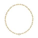 14K Gold chain necklace on a white background