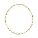 14K Gold chain necklace on a white background