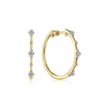 large gabriel diamond hoop earring