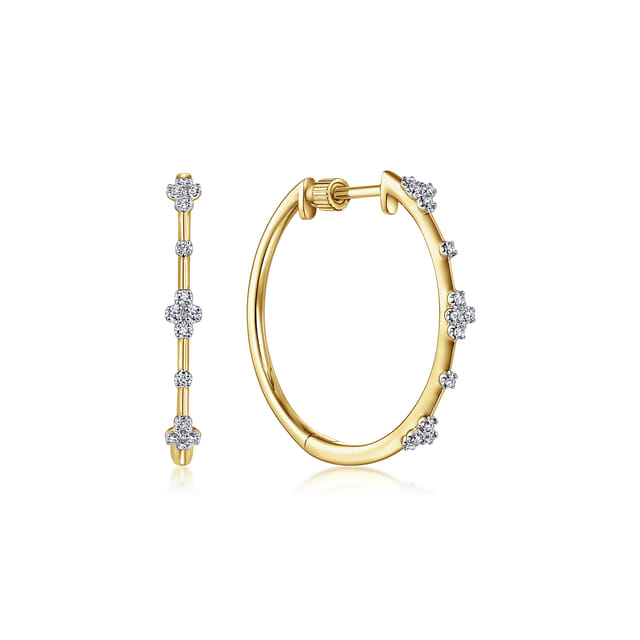 large gabriel diamond hoop earring