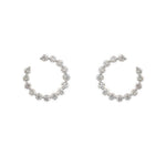 Diamond Open Circle Earrings