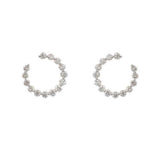 Diamond Open Circle Earrings