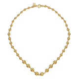 yellow gold graduated bead necklace 