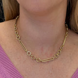 Mixed Link Paperclip Necklace