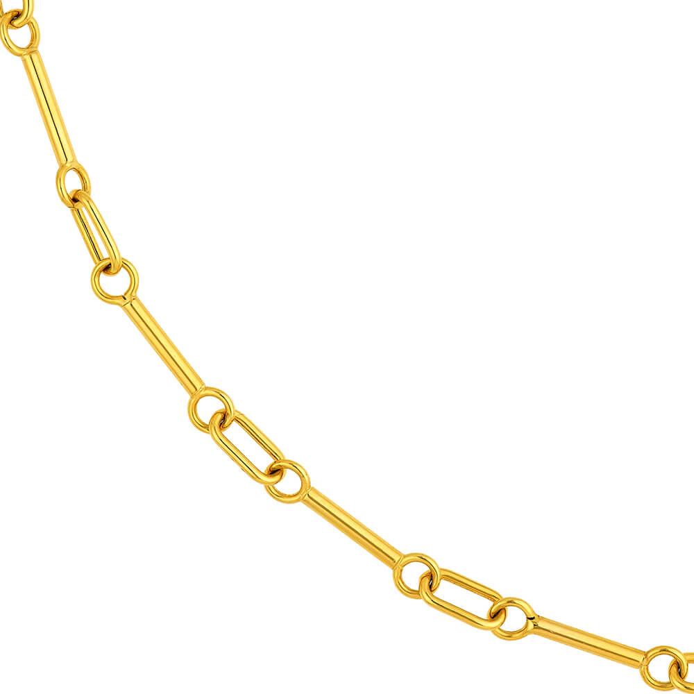 14K yellow Gold chain on a white background
