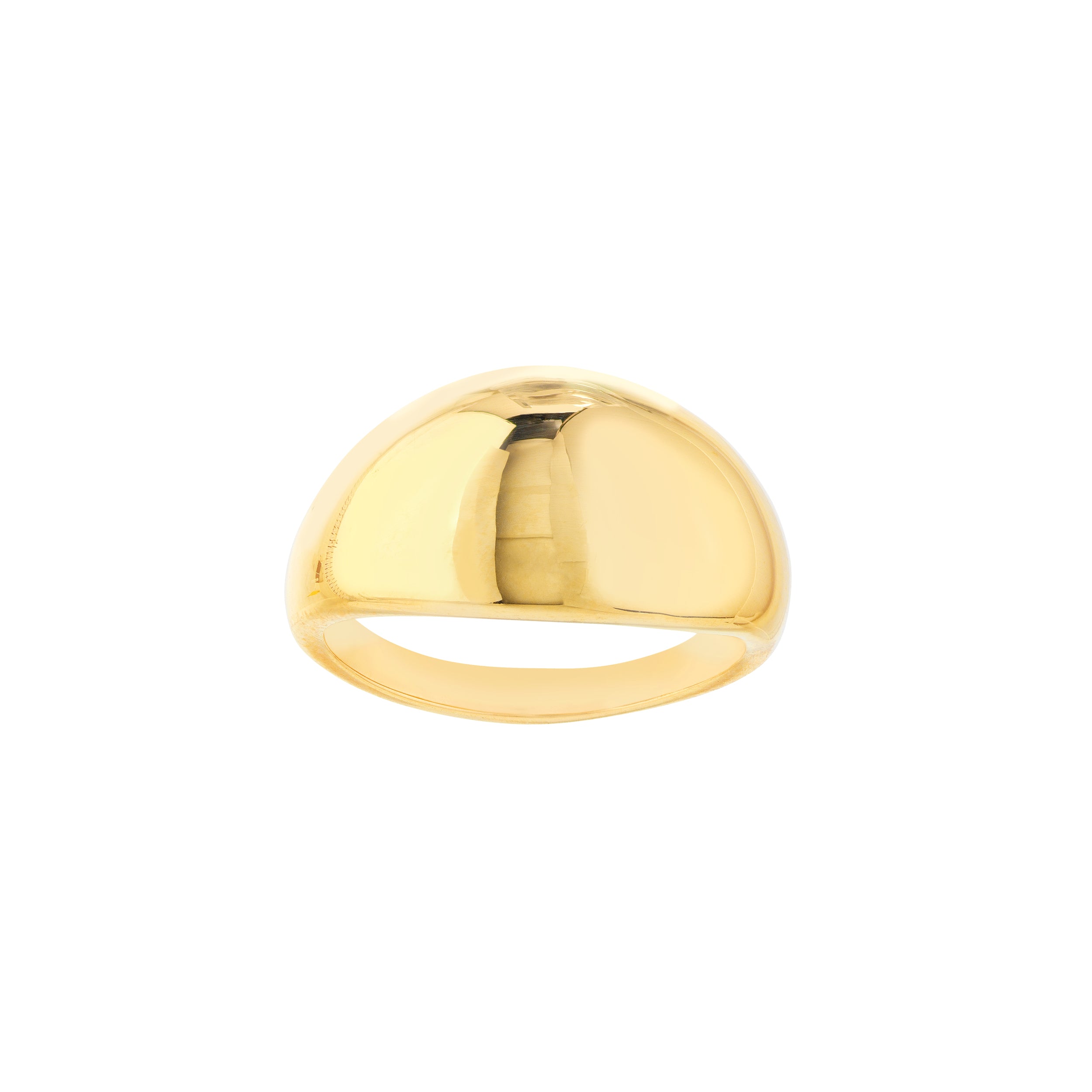 14K Gold ring on a white background