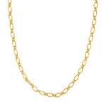 14K Gold Oval Link Necklace