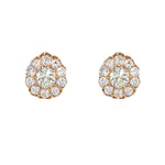 14K RG Antique Diamond Cluster Earrings