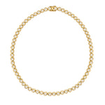 14K YG Diamond Bezel Tennis Necklace