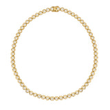 14K YG Diamond Bezel Tennis Necklace