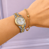 14K YG Gold Beaded Bujukan Bracelet on wrist