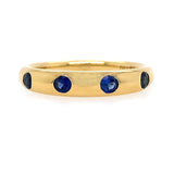 14K YG Sapphire Station Ring
