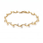 14K YG Vine Bracelet with Diamonds