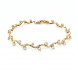 14K YG Vine Bracelet with Diamonds