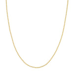 A 14K yellow gold beaded chain necklace.
