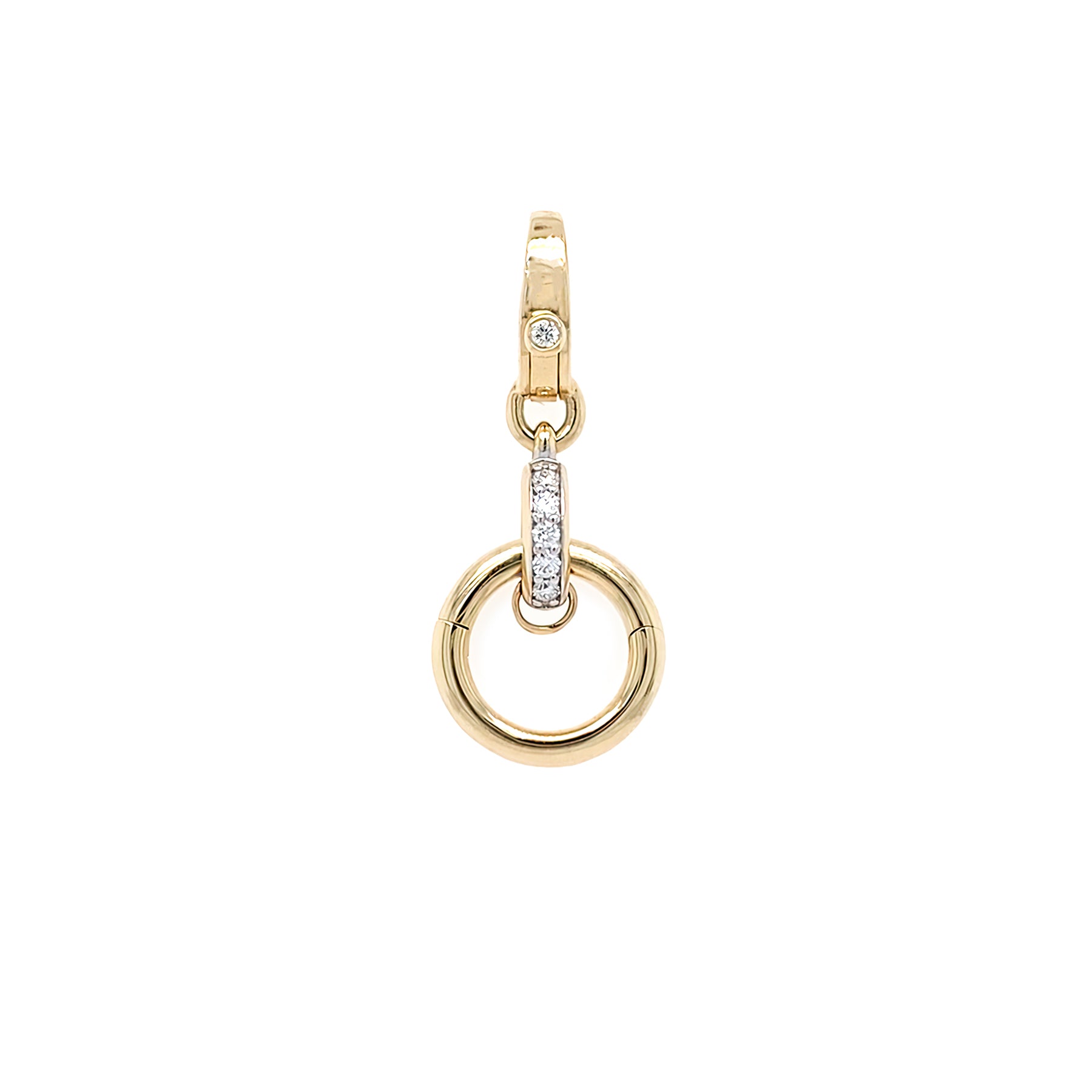 14K Yellow Gold Diamond Clasp Enhancer