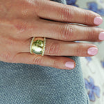 14K Yellow Gold Diamond Dome Ring